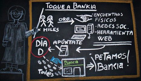 Cartel promocional de la acción Toque a Bankia